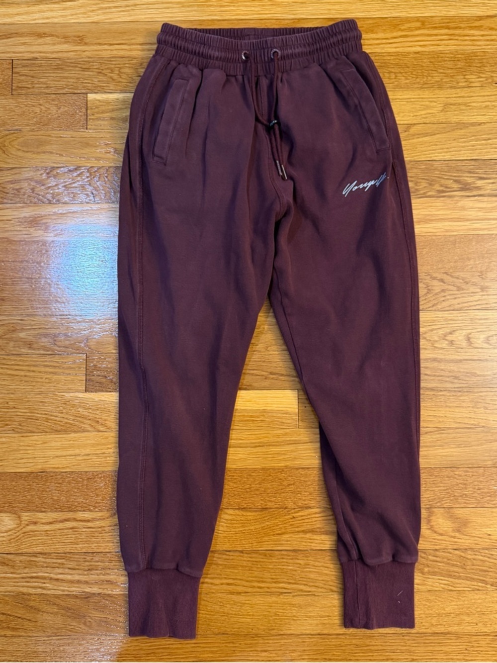 YoungLA Cloud Joggers Sweatpants in Burgundy Red - Size Small